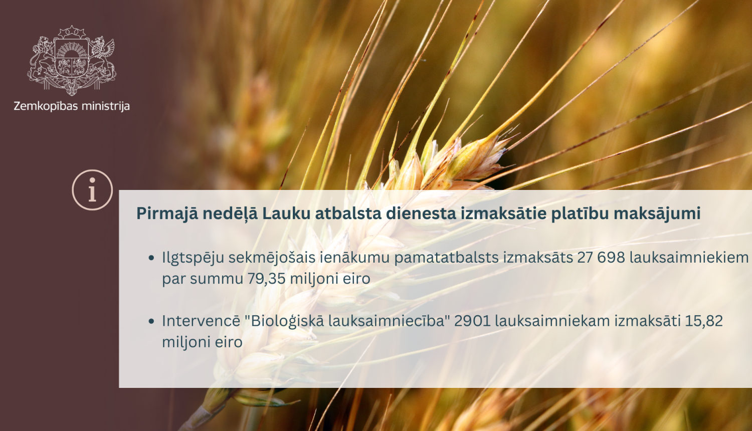 Vizuālis ar tekstā minēto informāciju